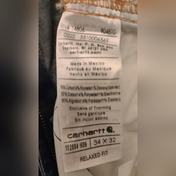 Carhartt 34 × 32 Denim - Picture 3 of 4